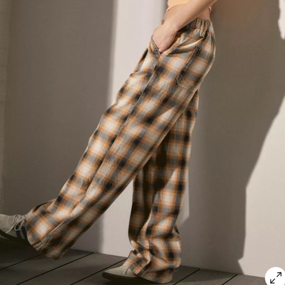 Urban Outfitters Pants - Urban Outfitters size XS Super High Rise Plaid Trouser Pant pleated straight leg